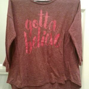 Old Navy gotta belive purple shirt